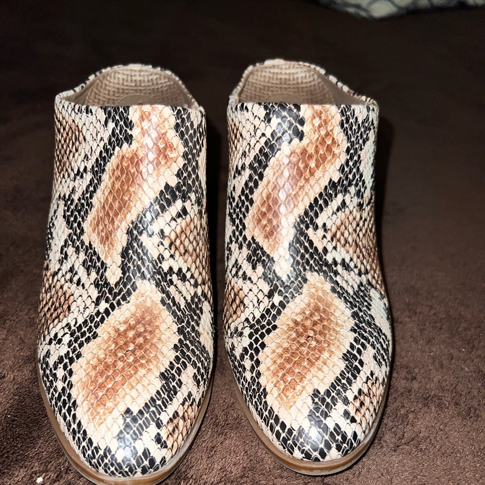 Baretraps Shoes |Baretraps Caitee Posture Mule Brown Tan Snake Print Size:8